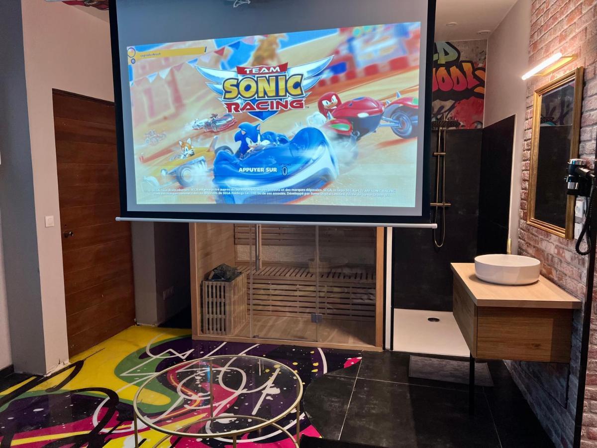 Capsule Street Art - Sauna- Jacuzzi - Playstation 5 - Billard - Netflix - Home Cinema - Terrasse Douai Ngoại thất bức ảnh